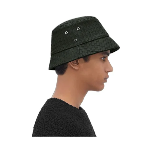 Intrecciato Leather Bucket Hat