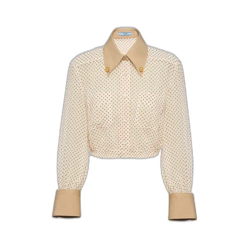 Polka-dot georgette shirt
