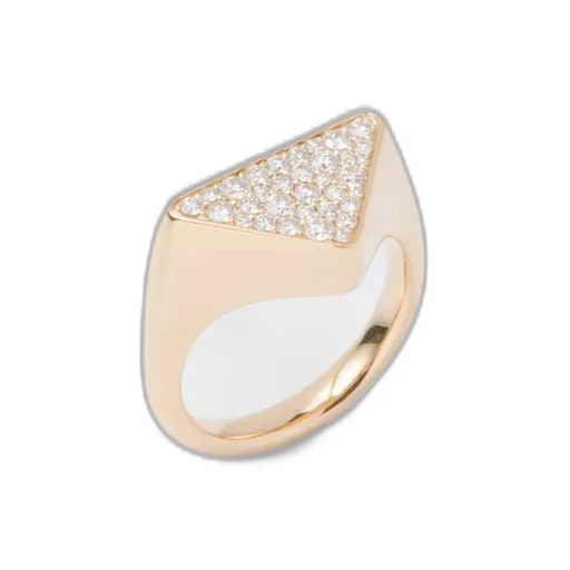 Eternal Gold signet ring in yellow gold with diamonds