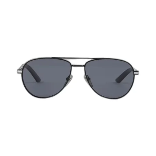 Sunglasses with iconic metal plaque