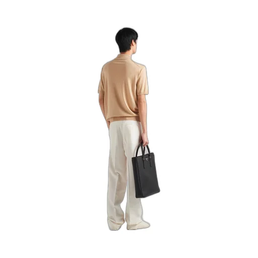 Superfine wool polo shirt