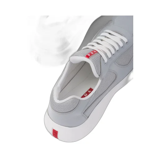 Patent leather and technical fabric Prada America's Cup sneakers