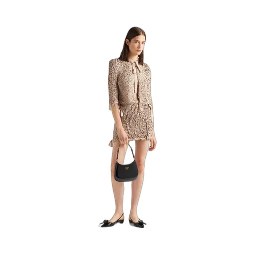 Silk ribbon miniskirt