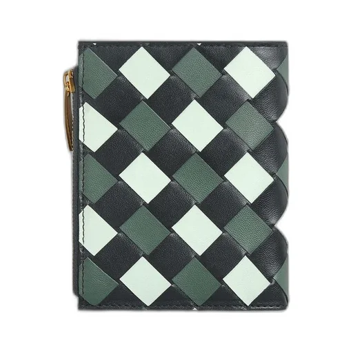 Small Intrecciato Bi-Fold Zip Wallet
