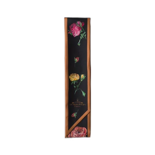 Printed twill skinny scarf