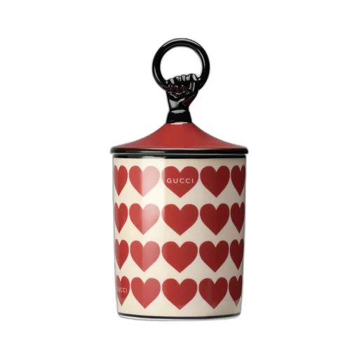 Gucci hearts print candle, Freesia scent
