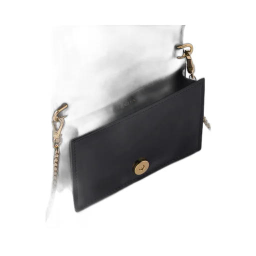 Sequined card holder with shoulder strap