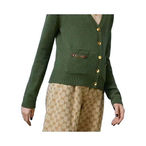 Cashmere cardigan with Horsebit