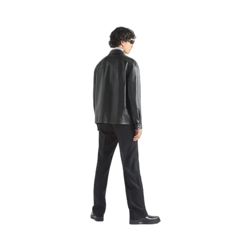 Nappa leather blouson jacket