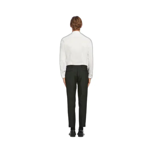 Stretch poplin tuxedo shirt
