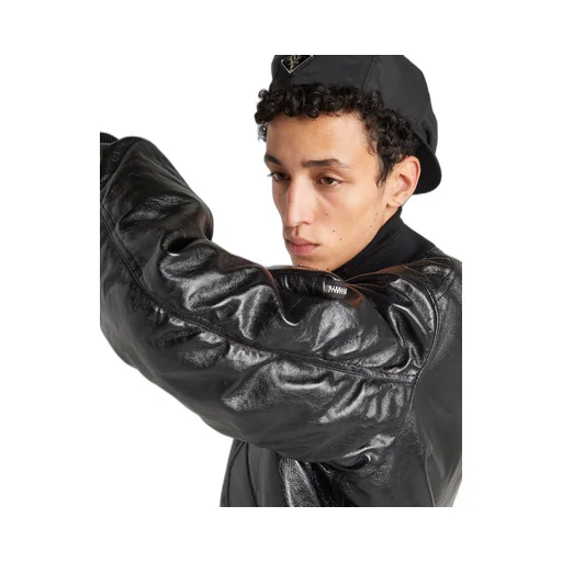 Nappa leather bomber jacket