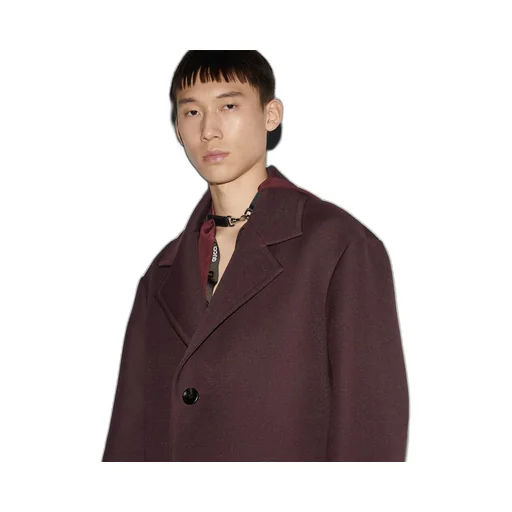 Technical wool coat