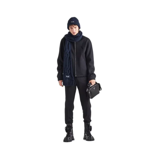 Wool and cashmere blouson jacket