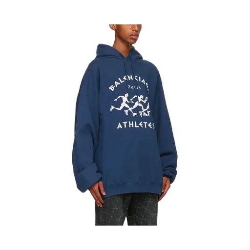 Balenciaga Athletes Print Oversized Hoodie
