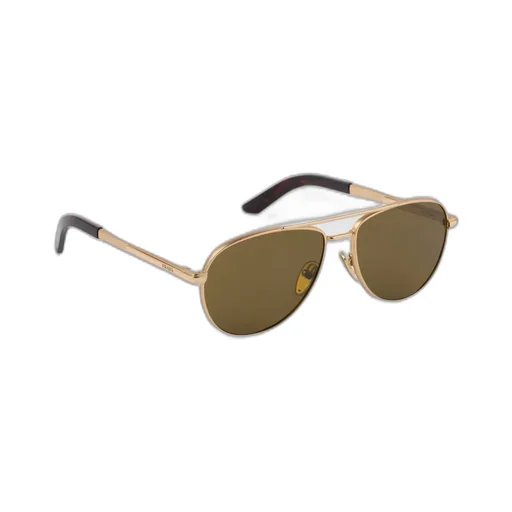 Sunglasses with iconic metal plaque
