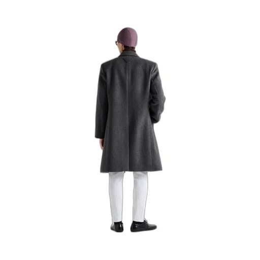 Single-breasted wool coat