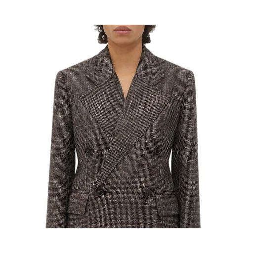 Wool And Cotton Pied De Poule Jacket