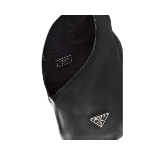 Re-Nylon and leather backpack