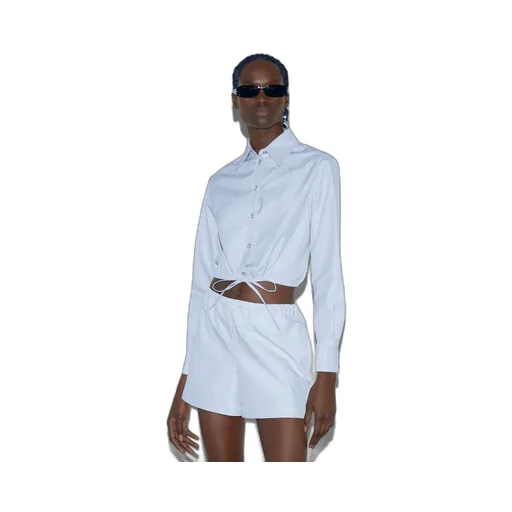 Pinstripe cotton jacquard shirt