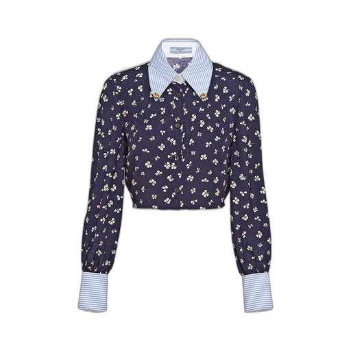 Silk jacquard print shirt