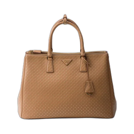 Extra-large Prada Galleria studded leather bag