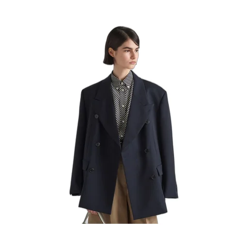 Double-breasted gabardine jacket