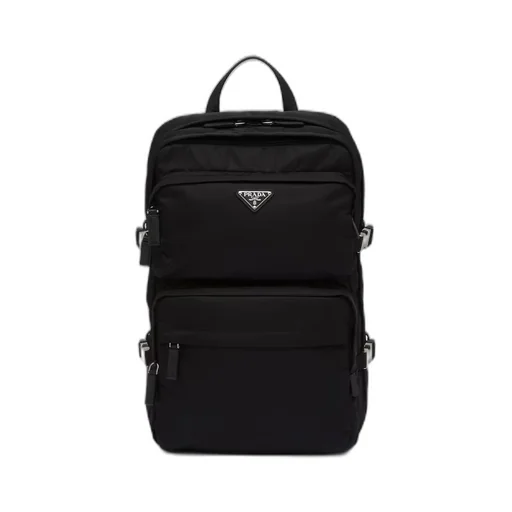 Re-Nylon and Saffiano leather backpack