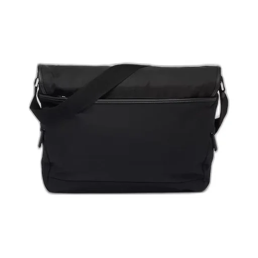 Re-Nylon and Saffiano leather shoulder bag