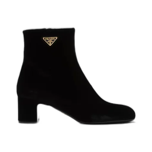 Velvet booties
