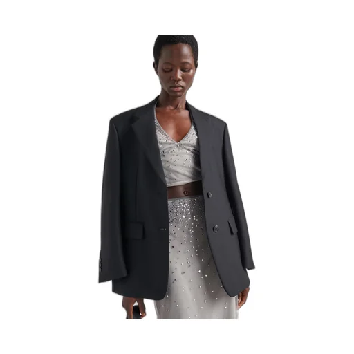 Crystal-studded tulle midi-skirt
