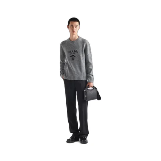 Wool and cashmere crew-neck sweater