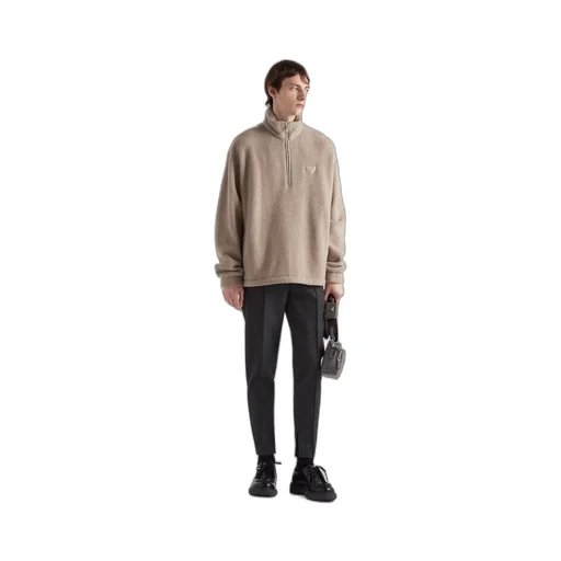 Cashmere zipper jacket