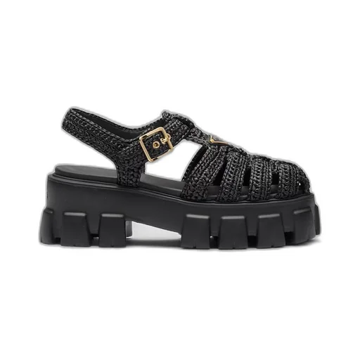 Monolith crochet cage sandals