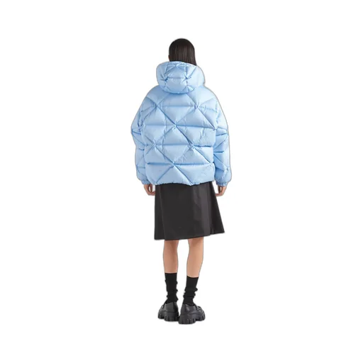 Oversized Re-Nylon Gabardine down jacket