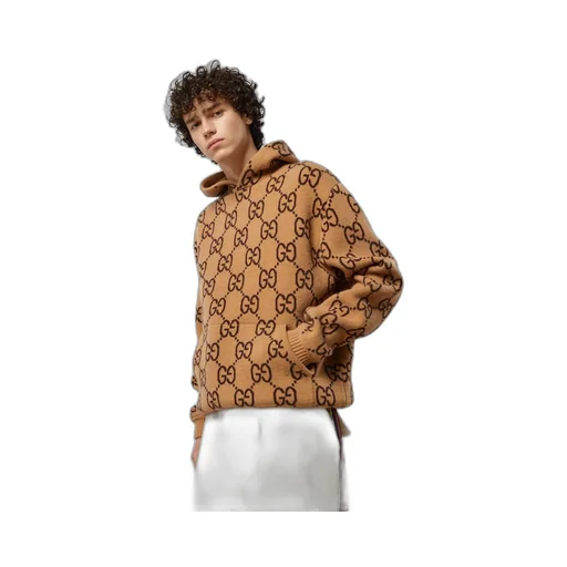 GG wool hooded sweatshirt