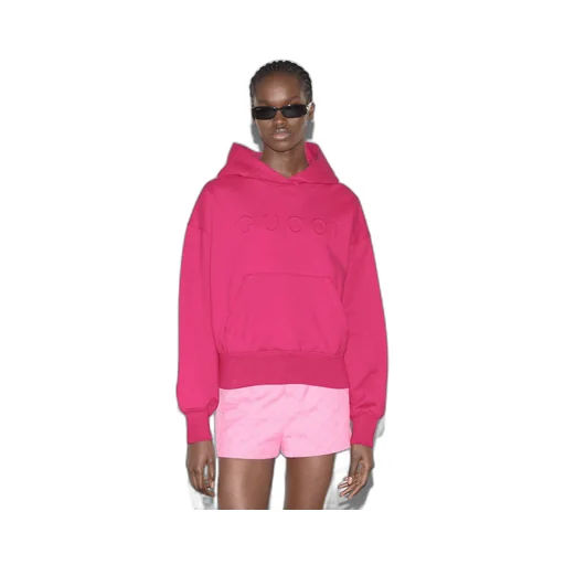 Cotton jersey hooded sweatshirt
