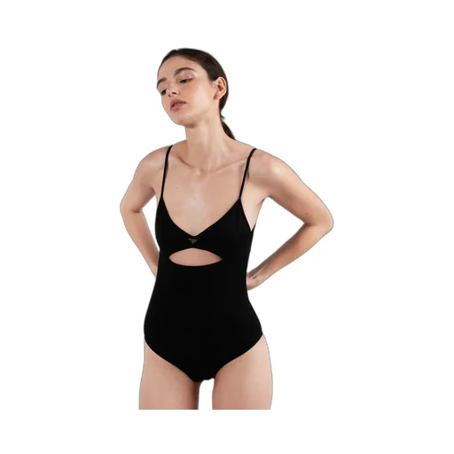 Interlock fabric one-piece swimsuit