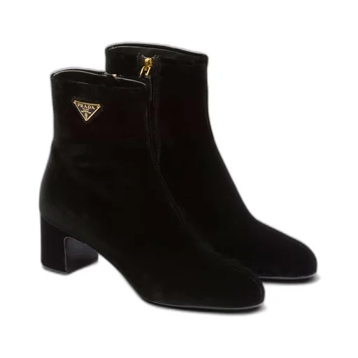 Velvet booties
