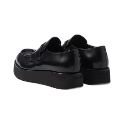 Brushed leather loafers