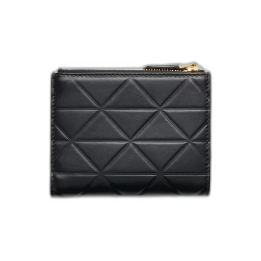 Small leather wallet with triangle motif