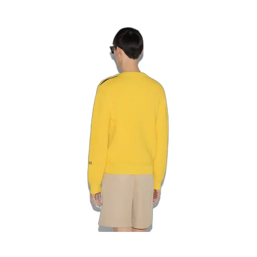 Cotton sweater with Gucci intarsia