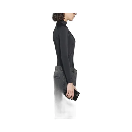 Slim Fit Sports Long Sleeves Black