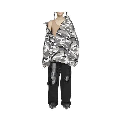 Off-Shoulder Jacket Gray
