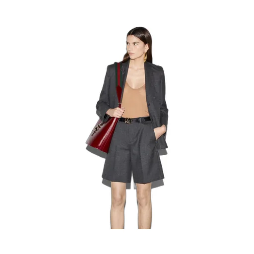 Wool grisaille bermuda shorts