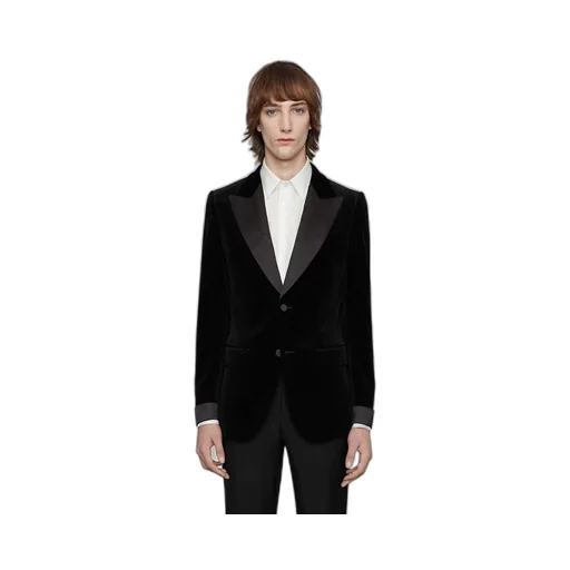 Fitted velvet jacket