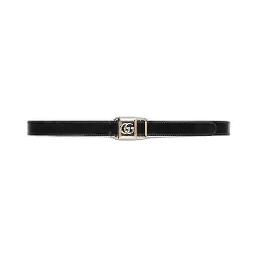 Thin belt with Double G buckle