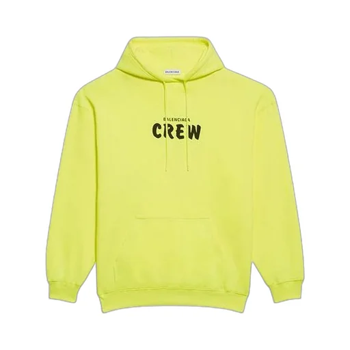 Crew Printing Hoodie Yellow