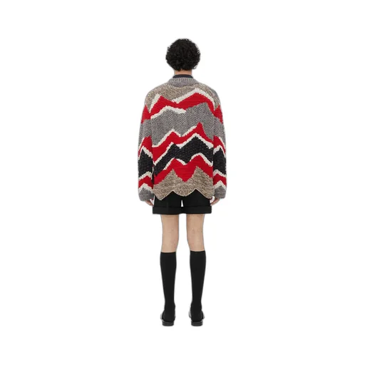 Zig Zag Cotton Knit Jumper