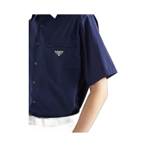 Short-sleeved cotton shirt