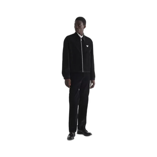 Cotton velvet blouson jacket